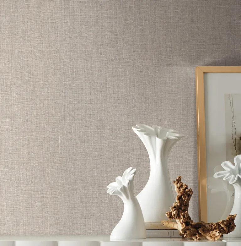 Gesso Weave Wallpaper - Linen — Image 5