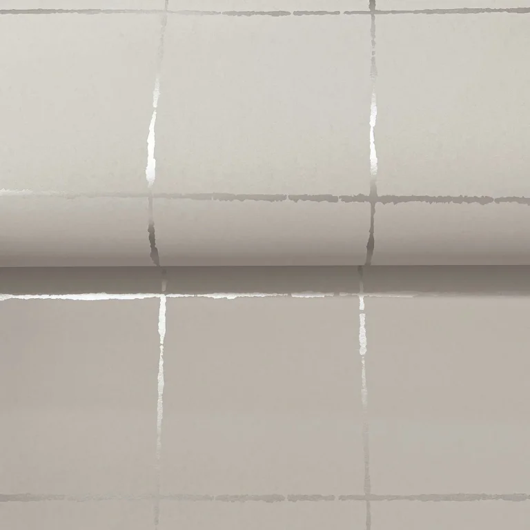 La Vitre Plaid Wallpaper - Lichen Grey — Ảnh 6