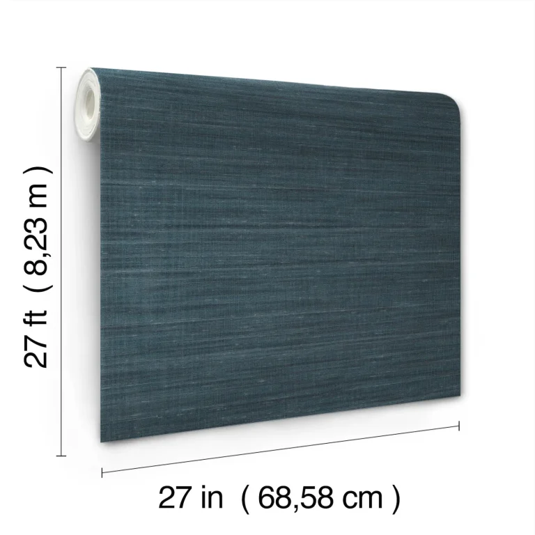 Sari Silk Faux Fabric Wallpaper - Slate — Ảnh 2