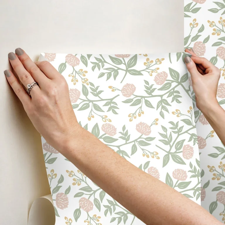 Rifle Paper Co. Peonies Floral Peel and Stick Wallpaper - Blush — Ảnh 7