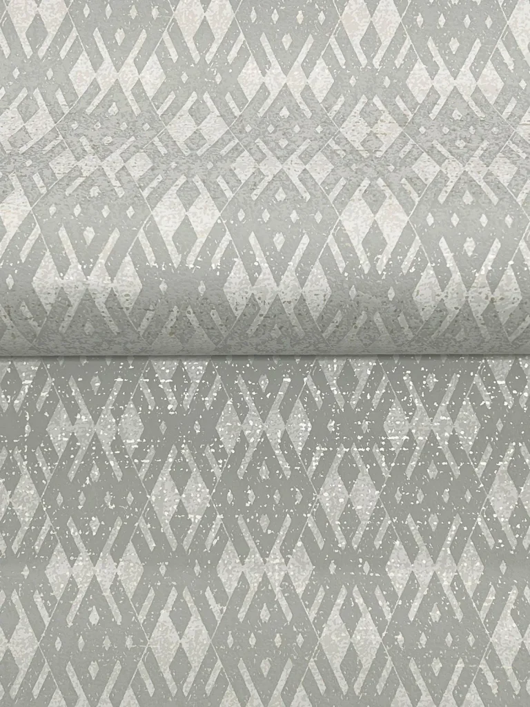 Ronald Redding Radcliffe Diamond Motif Wallpaper - Grey — Ảnh 2
