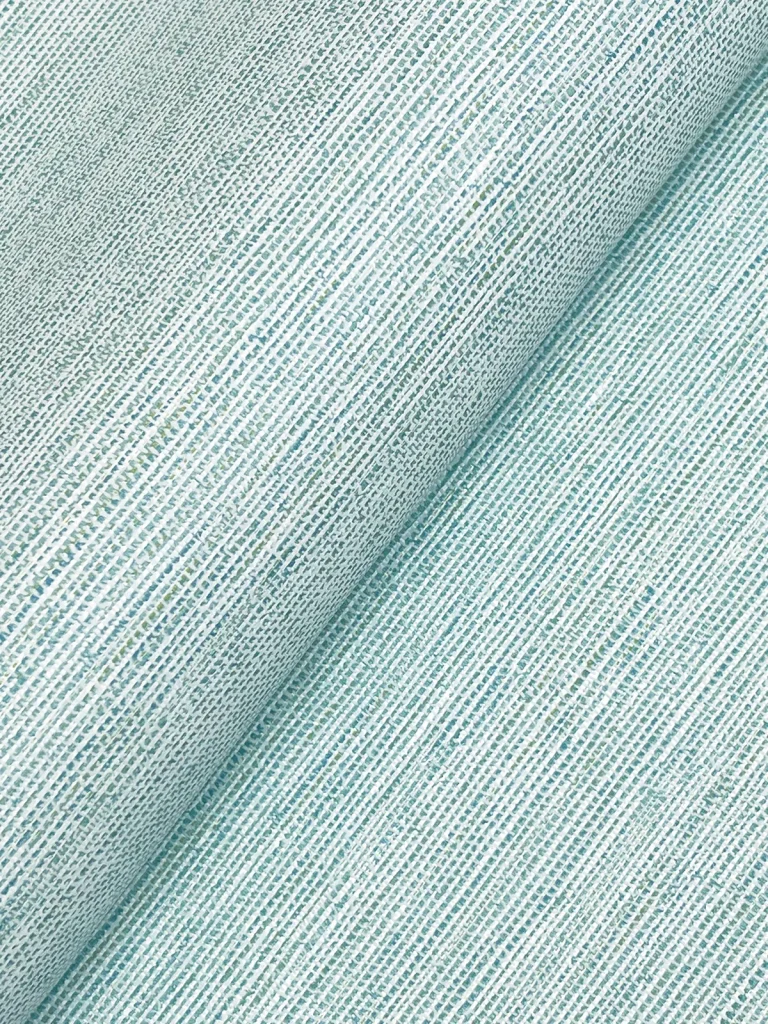 Agave Faux Grasscloth Wallpaper - Aqua - 4197-24282 — Ảnh 2