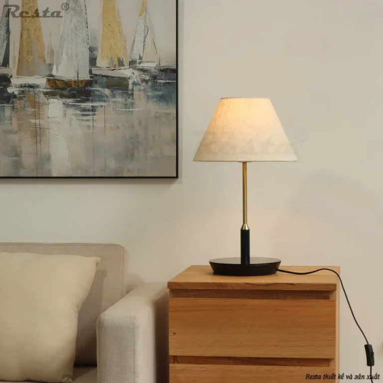 Đèn bàn Resta 23 - Màu đỏ - Màu gold — Ảnh 2