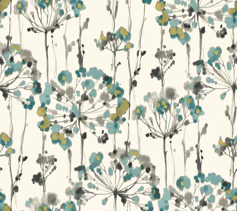Flourish Peel and Stick Wallpaper - Turquoise — Ảnh 5