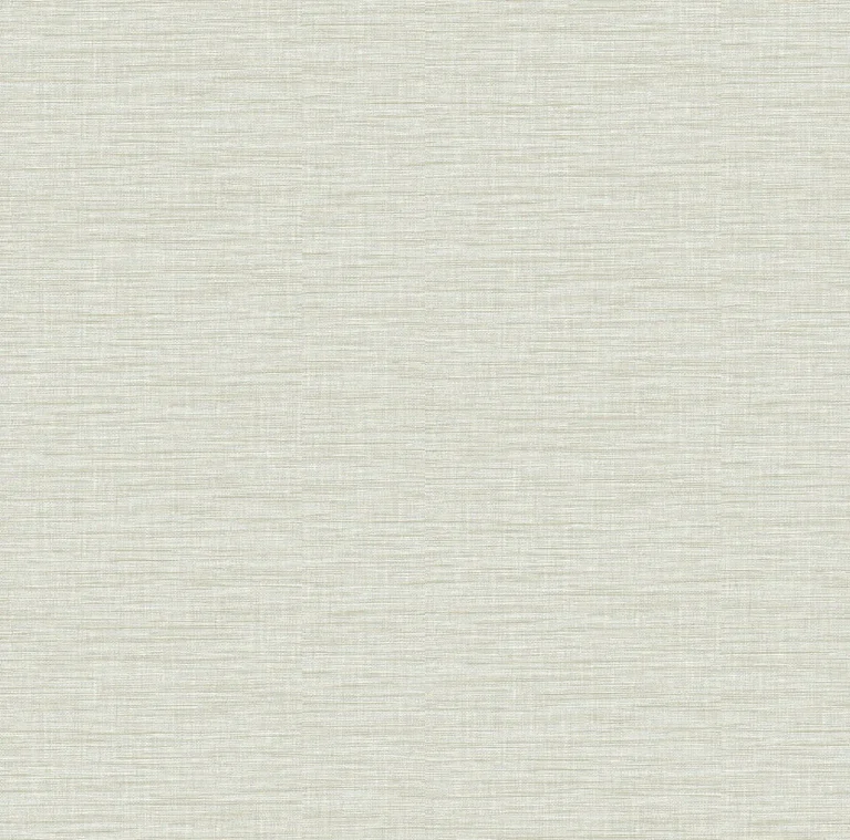 Lela Faux Linen Wallpaper - Silver — Image 3