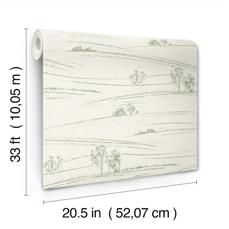 Chesapeake Isaac Rolling Hills Wallpaper - Green — Ảnh 7