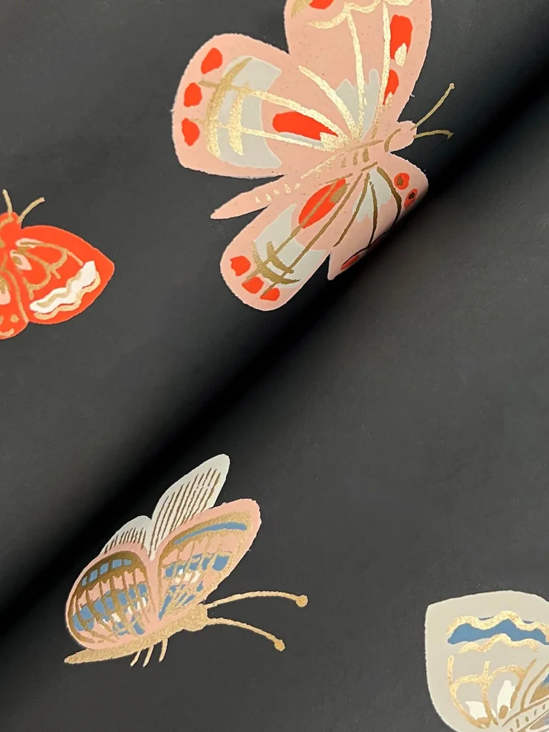 Rifle Paper Co. Butterfly House Wallpaper - Black — Ảnh 7