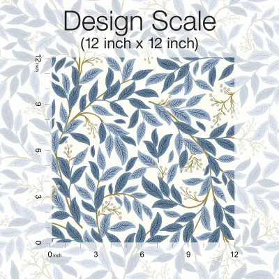 Rifle Paper Co. Willowberry Peel and Stick Wallpaper - Blue & White