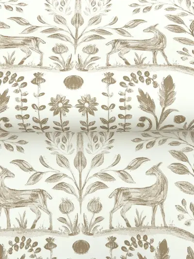 Anoki Scenic Woodlands Wallpaper - Beige