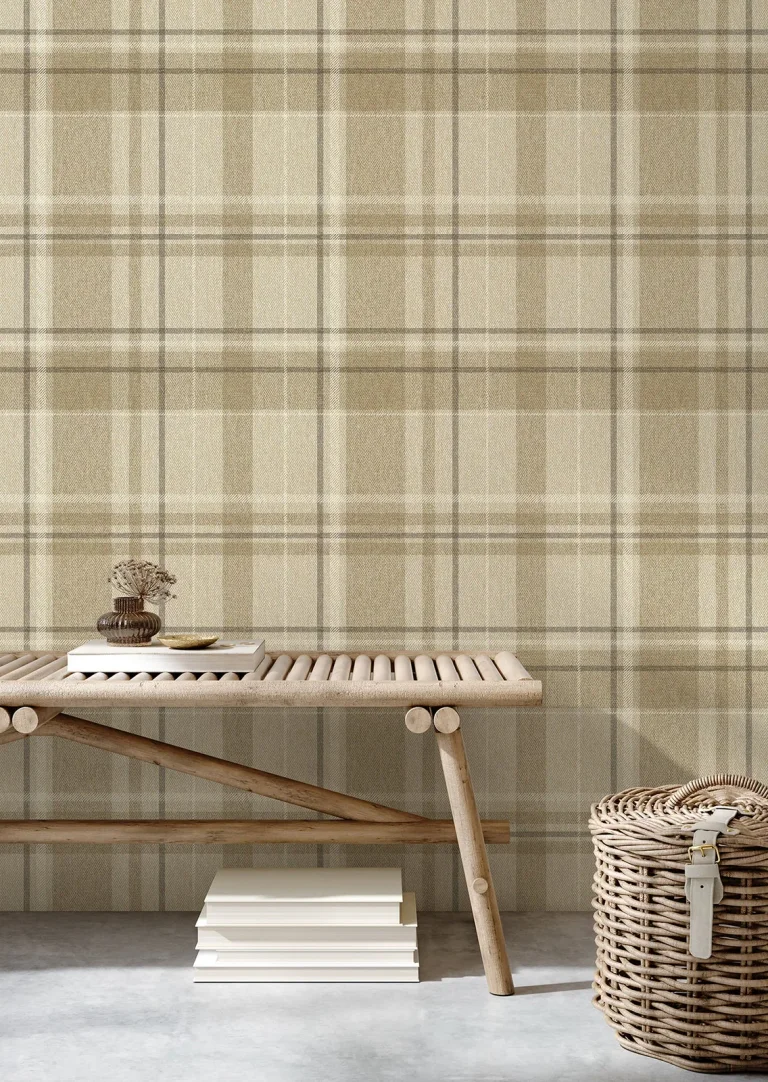 Harris Plaid Chevron Wallpaper - Brown — Ảnh 5