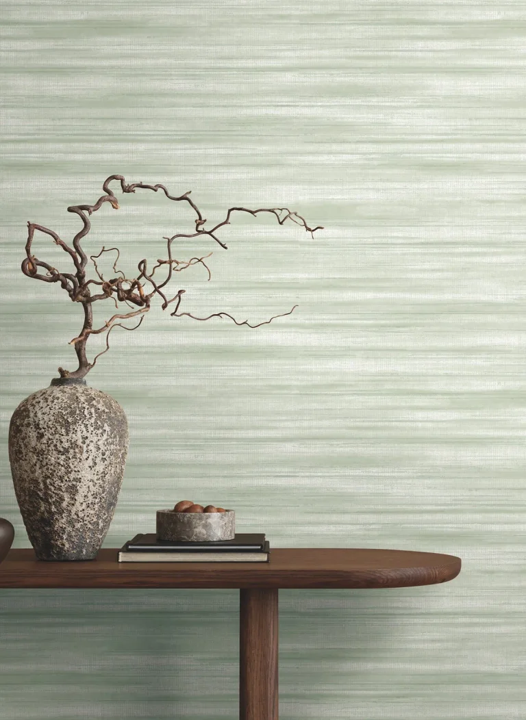 Ronald Redding Brushed Linen Wallpaper - Green — Ảnh 5