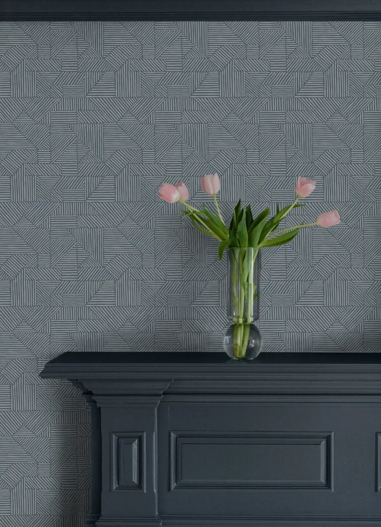 Crescendo Block Geometric Wallpaper - Blue — Ảnh 5