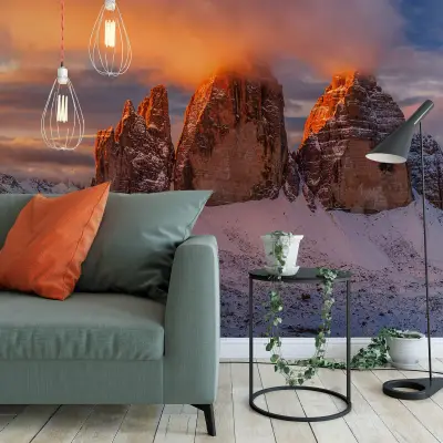Mountain Peaks In Italy - Wall Mural 5063 - 4 Panel - 192cm x 260cm