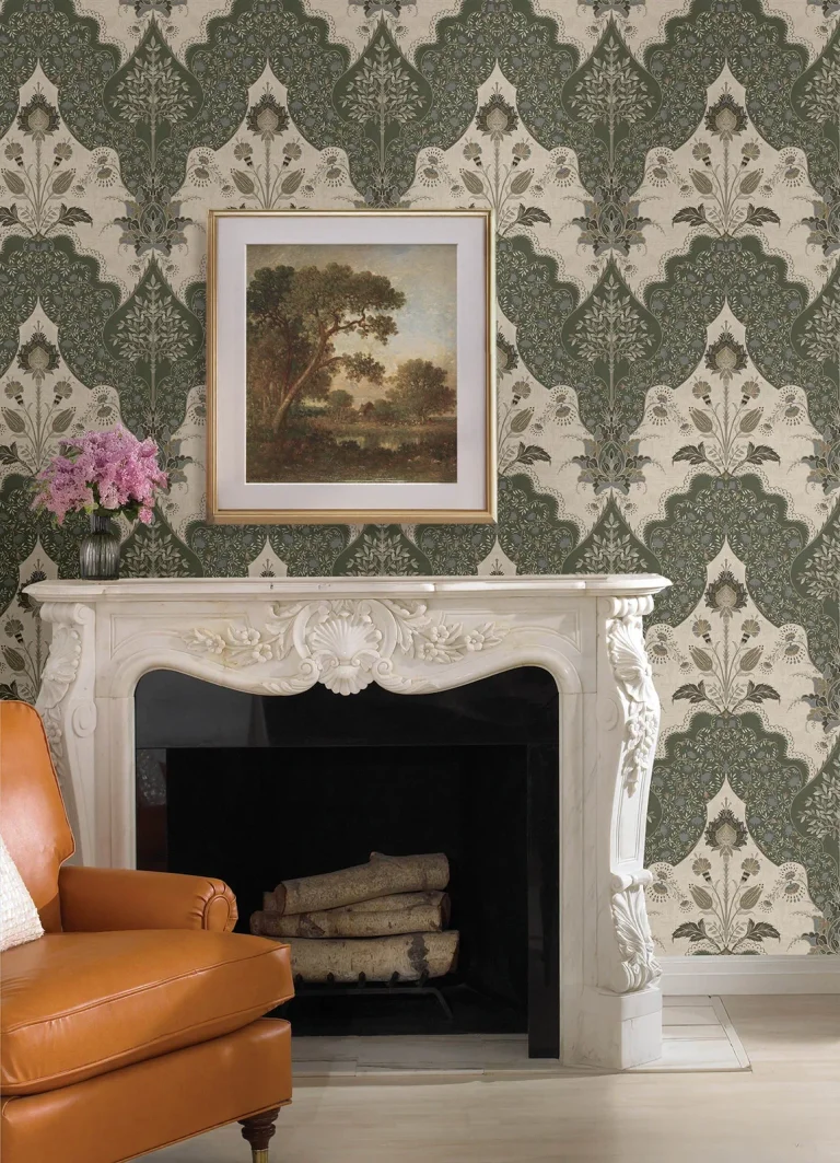 Auden Floral Grandeur Wallpaper - Green — Ảnh 4