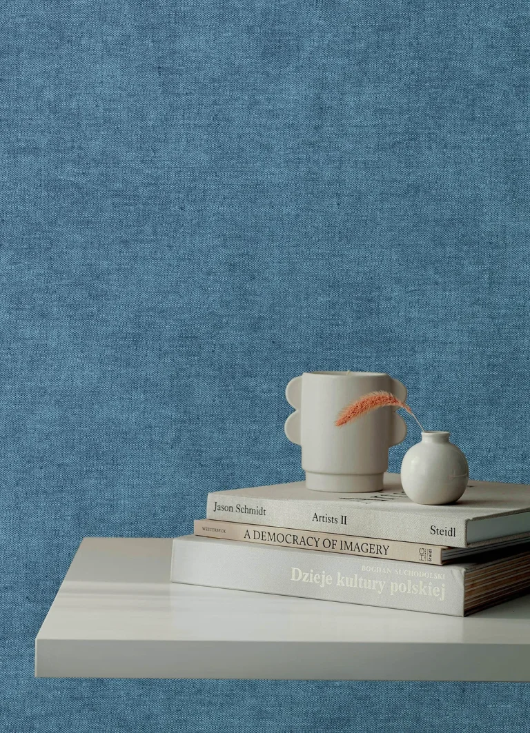 Nuovo Faux Linen Wallpaper - Denim — Ảnh 4