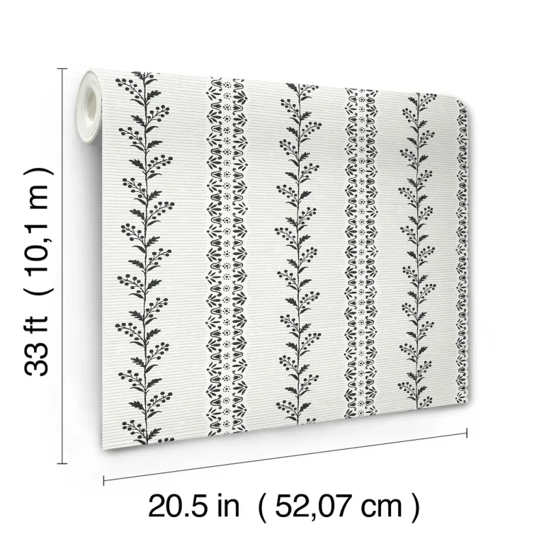 Magnolia Home Everleigh Wallpaper - White/Black — Ảnh 3