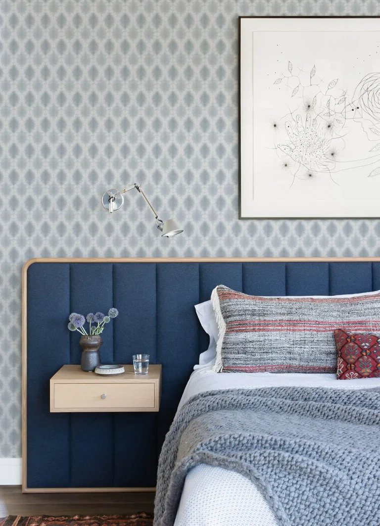 Chesapeake Mombi Diamond Shibori Wallpaper - Light Blue