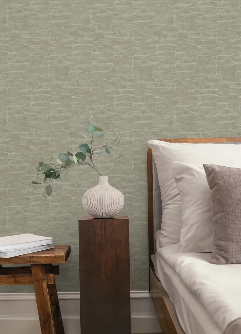 Sculpted Burlap Textured Wallpaper - Moss — Ảnh 2