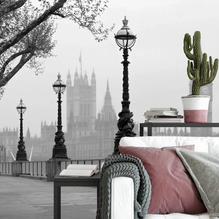 London Fog - Wall Mural 5411 - 4 Panel - 192cm x 260cm — Ảnh 2