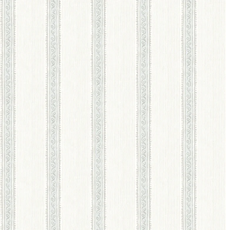 Chesapeake Mandevilla Vine Stripe Wallpaper - Light Blue — Ảnh 5