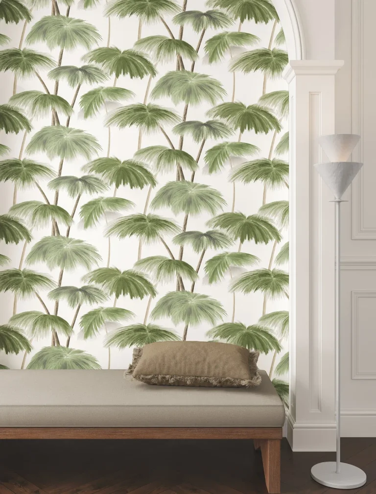 Plein Air Palms Wallpaper - Green — Ảnh 4
