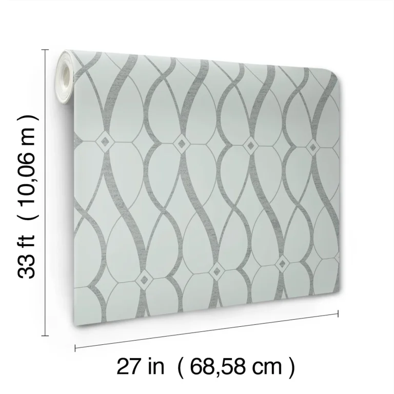 Graceful Geo Wallpaper - Spa/Silver — Ảnh 2