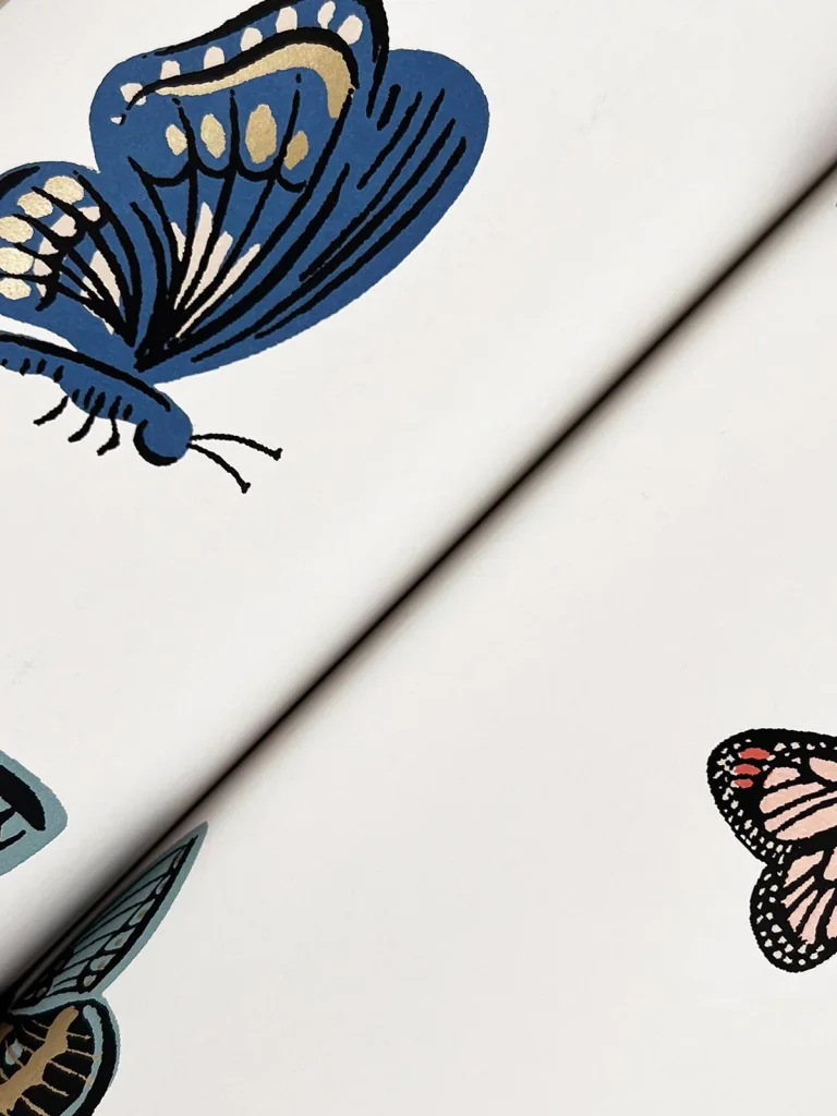Rifle Paper Co. Butterfly House Wallpaper - White — Ảnh 2
