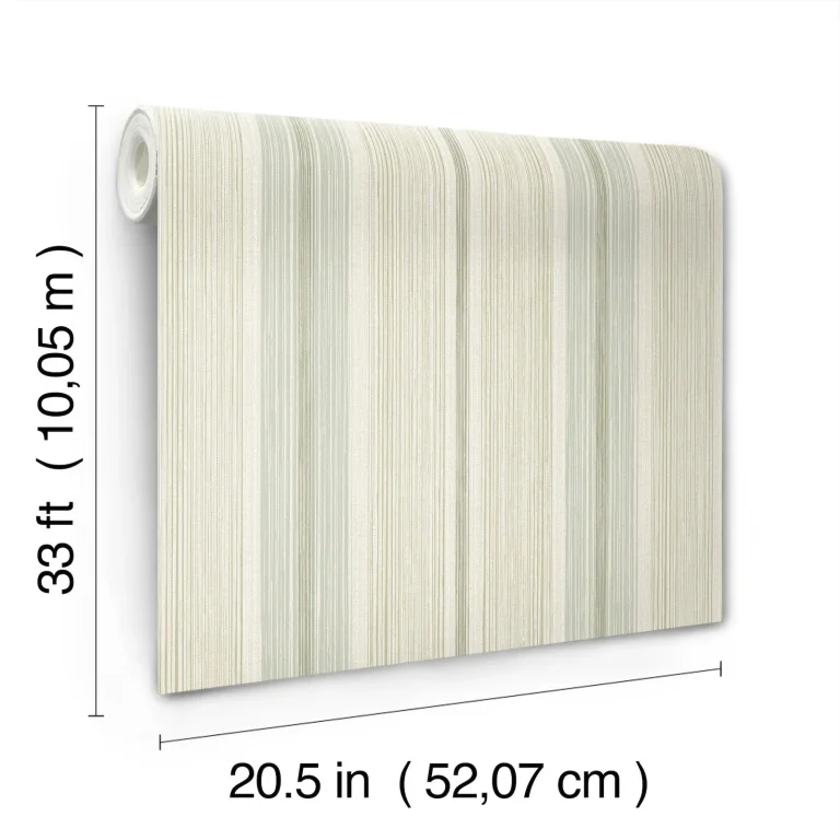 Chris Loves Julia Ames Linen Stripe Wallpaper - Linen — Ảnh 5