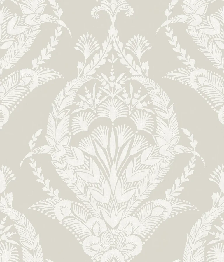 Arlie Botanical Damask Wallpaper - Light Grey — Ảnh 3