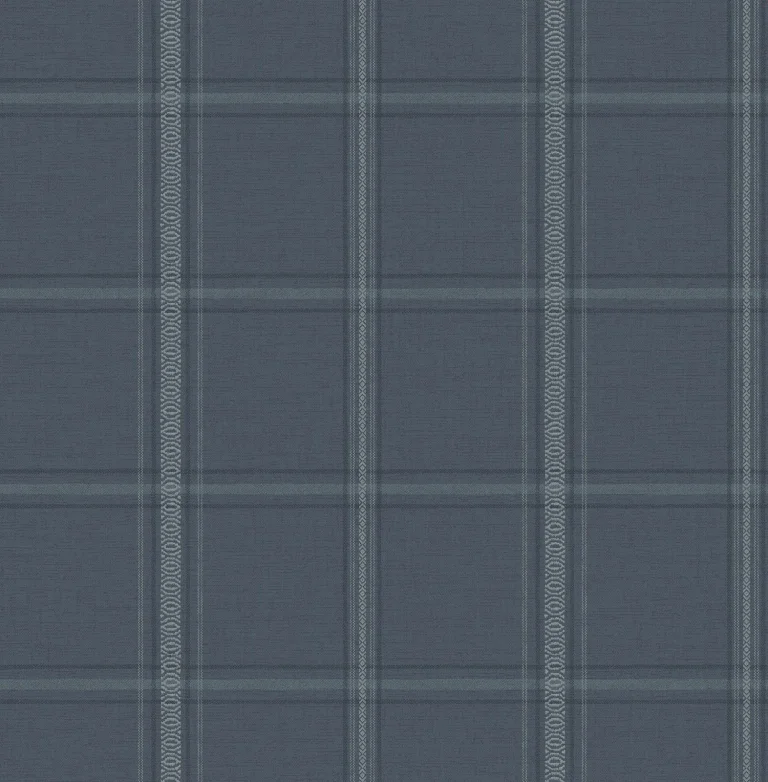 Chesapeake Auberge Plaid Wallpaper - Dark Blue and Green — Ảnh 5