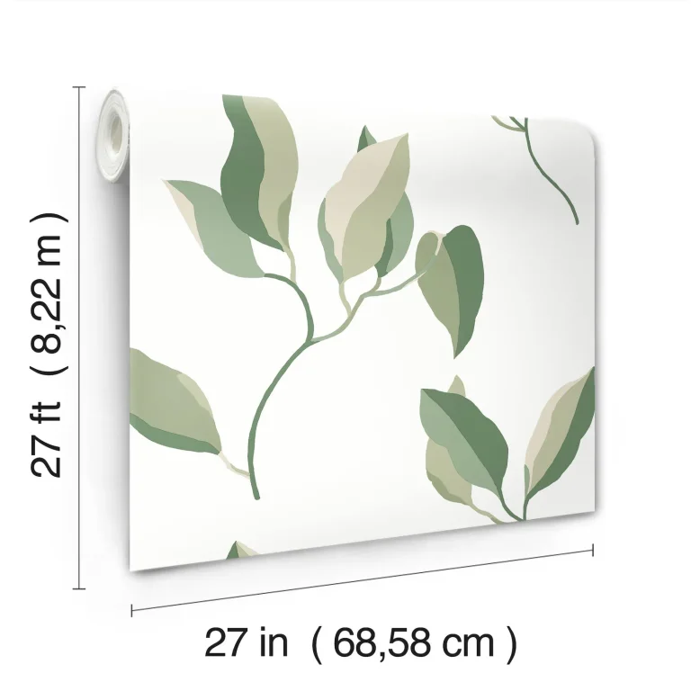 Brushwork Branches Wallpaper - Leaf Green — Ảnh 4