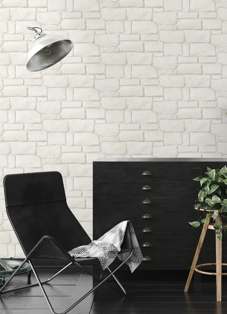 Casablanca Stone Wallpaper - Ivory — Ảnh 2