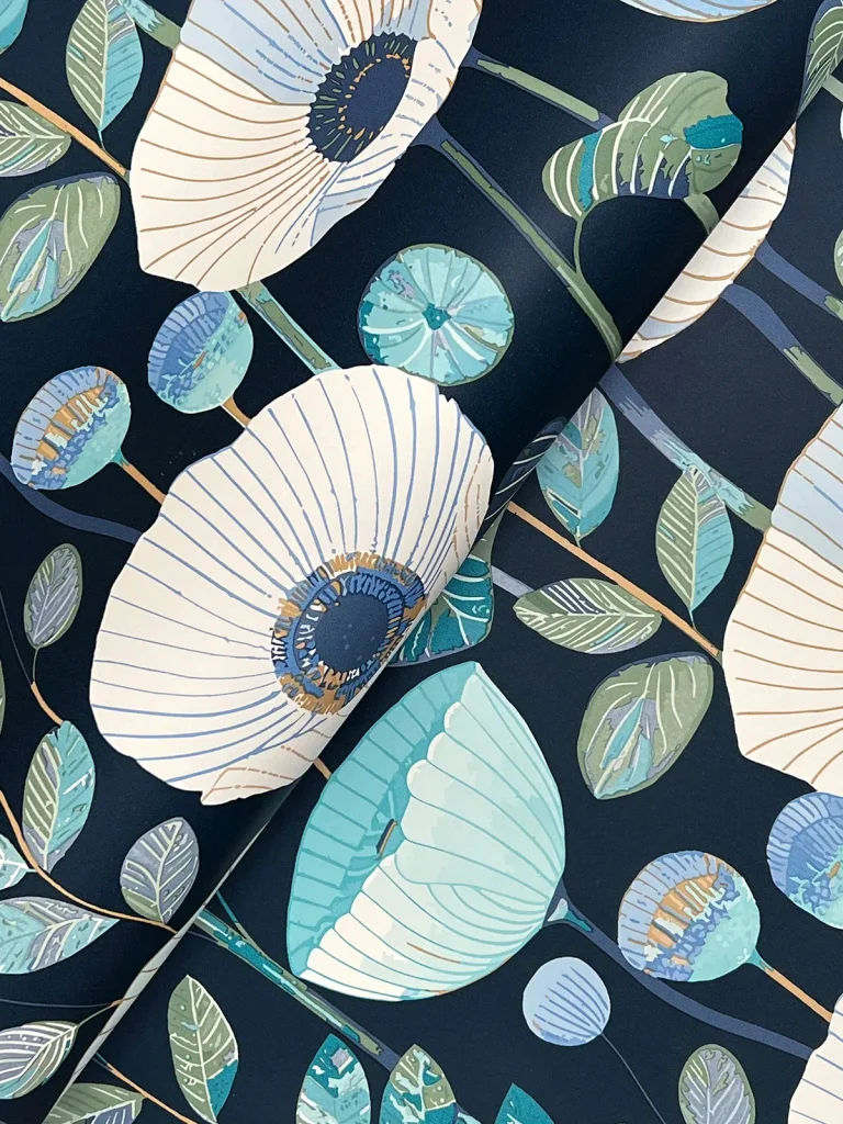 Mindra Floral Trail Wallpaper - Indigo — Ảnh 4