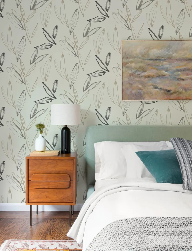 Kenia Leaf Toss Wallpaper - Natural/Black — Ảnh 6