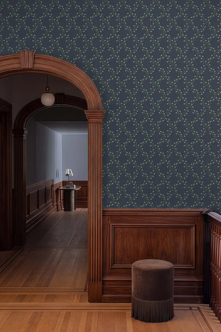 Rifle Paper Co. Bellflower Wallpaper - Navy — Ảnh 7