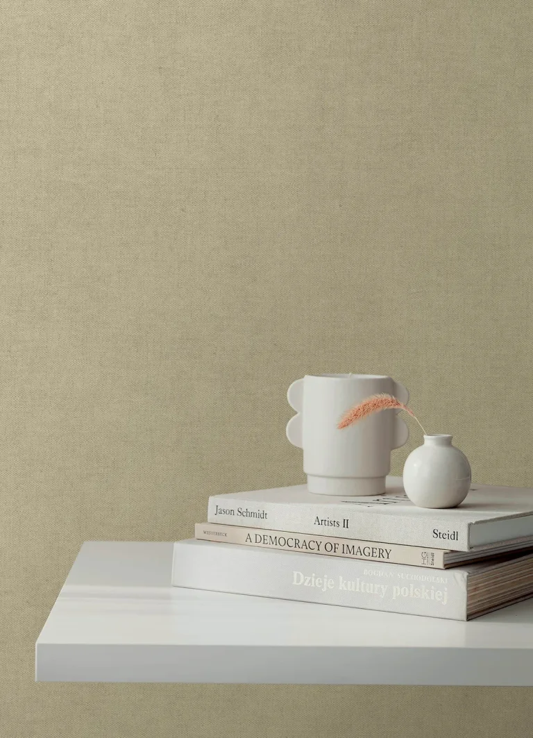 Nuovo Faux Linen Wallpaper - Khaki — Ảnh 5