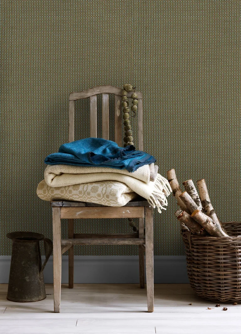 Ruolan Woven Wallpaper - Aqua — Ảnh 3