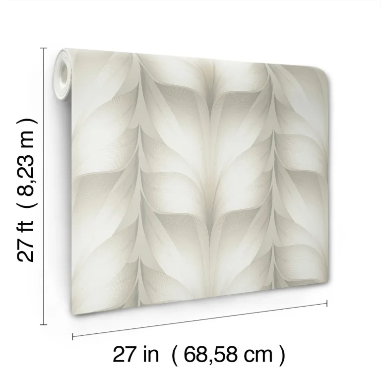 Candice Olson Lotus Light Stripe Wallpaper - White — Ảnh 6