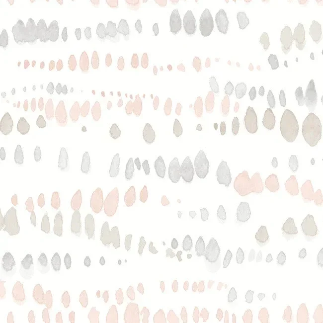 Dewdrops Wallpaper - Pink/Grey — Image 5