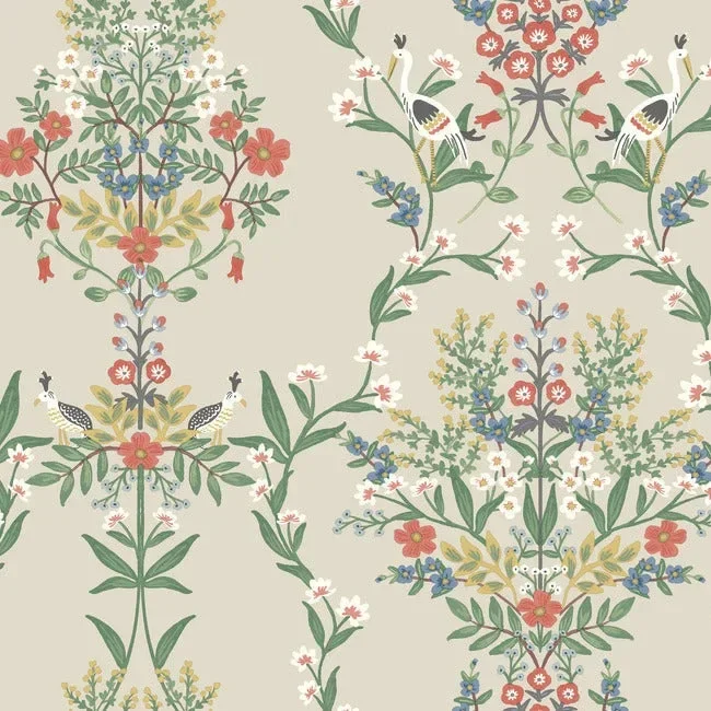 Rifle Paper Co. Luxembourg Wallpaper - Linen Multi — Ảnh 4