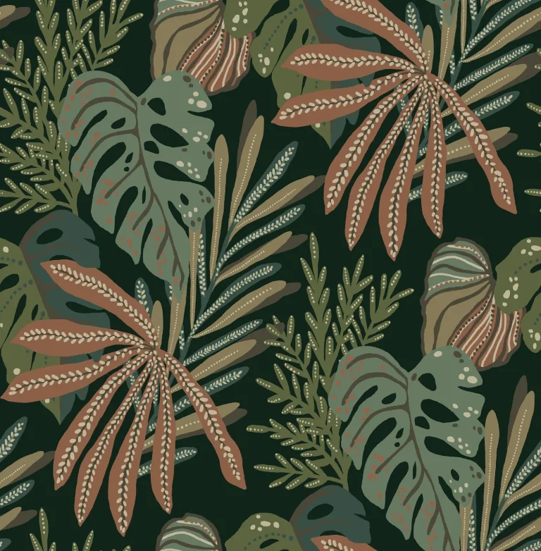 Alocasia Tropical Foliage Wallpaper - Multicolor — Ảnh 3