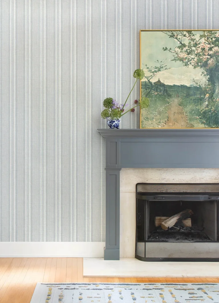 Ayanna Striped Wallpaper - Blue — Ảnh 3