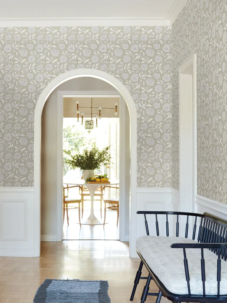 Chatsworth Garden Floral Trail Wallpaper - Taupe — Ảnh 5