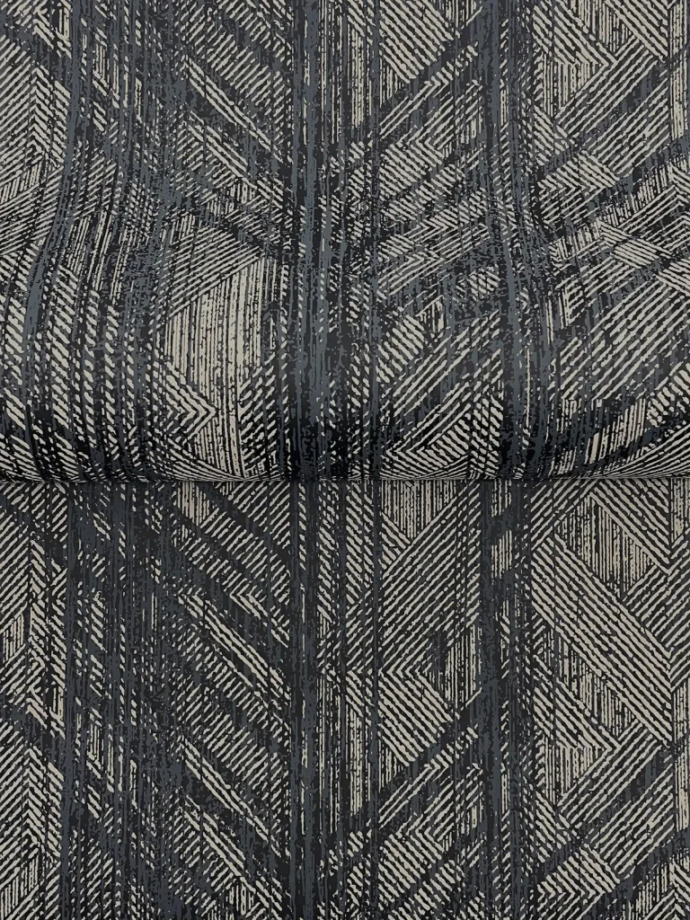 Ronald Redding Winthrop Geometric Wallpaper - Slate — Image 4