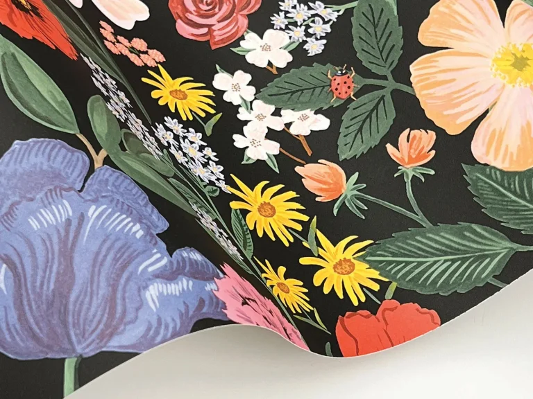 Rifle Paper Co. Blossom Wallpaper - Black — Ảnh 3