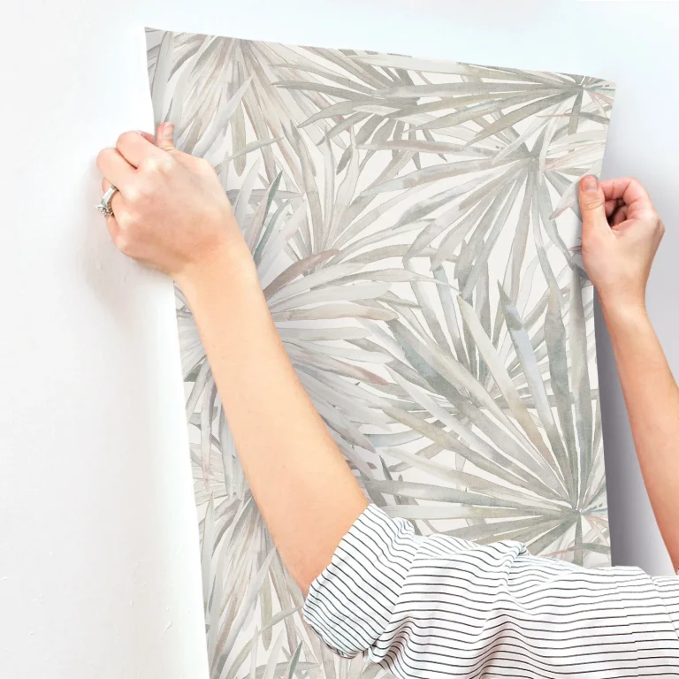 Corifa Palm Leaf Wallpaper - Cream — Image 2