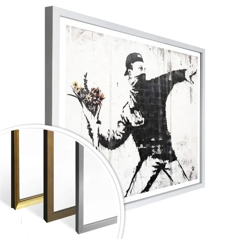Banksy - "The Flower Thrower" Poster - 30 x 24cm — Ảnh 3