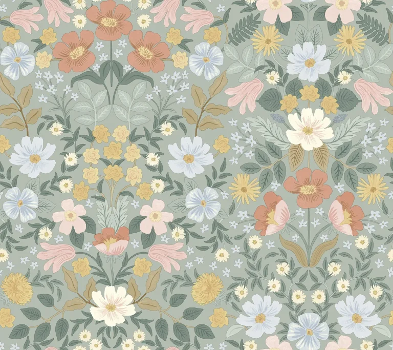 Rifle Paper Co. Bramble Garden Peel and Stick Wallpaper - Sage — Ảnh 3