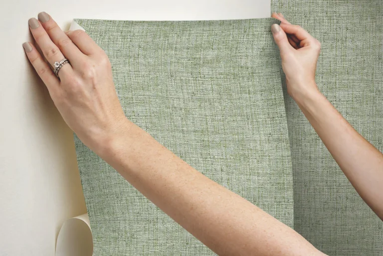 Papyrus Weave Peel and Stick Wallpaper - Green — Ảnh 7