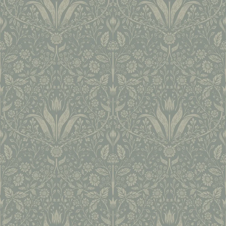 Mara Tulip Ogee Wallpaper - Green — Ảnh 2